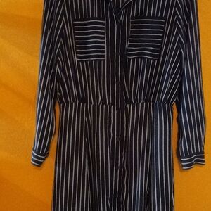 Who What Wear Black and White Striped Maxi Dress